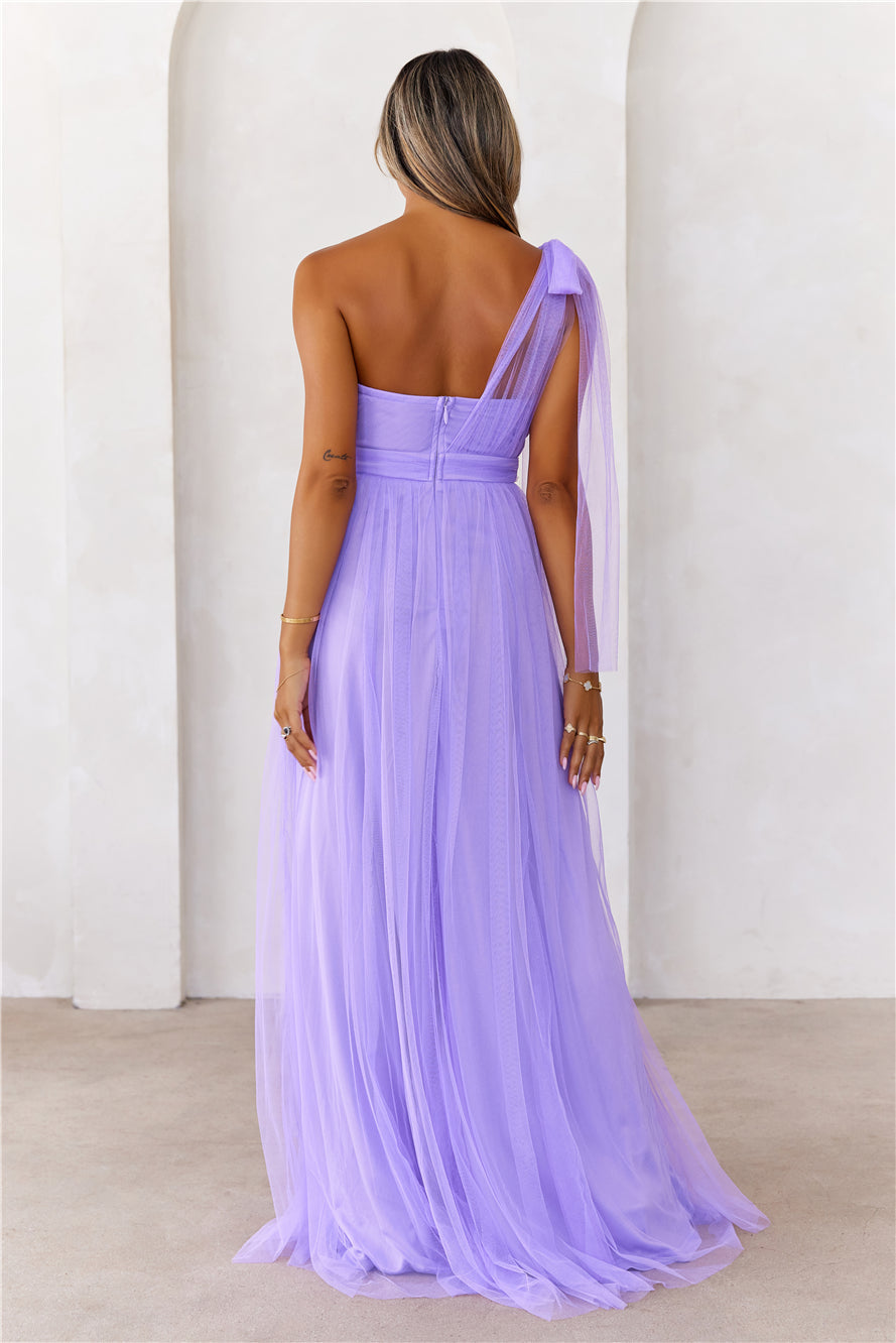 Perfect Poise Mesh Maxi Dress Purple