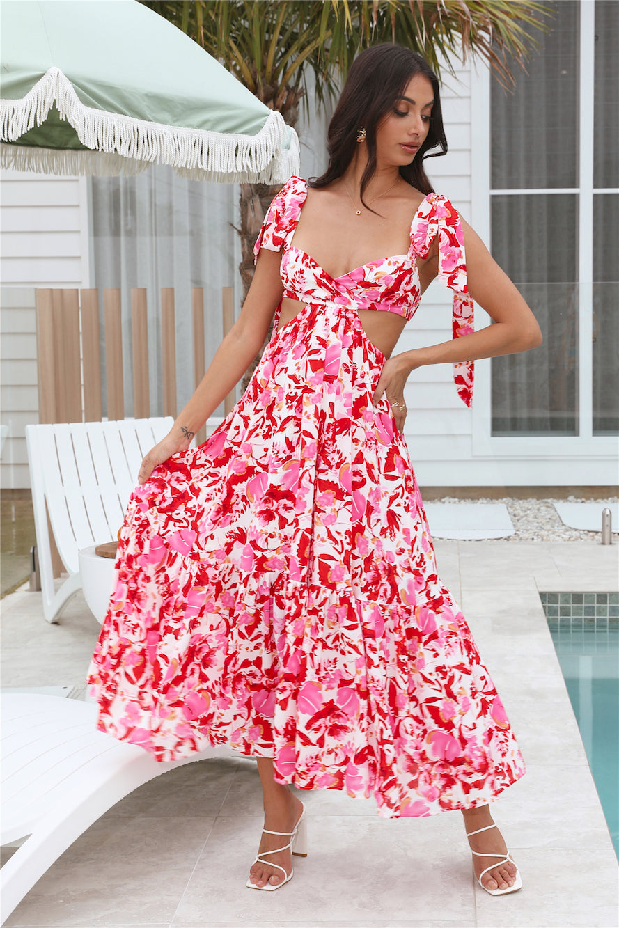 Classy Style Maxi Dress Red