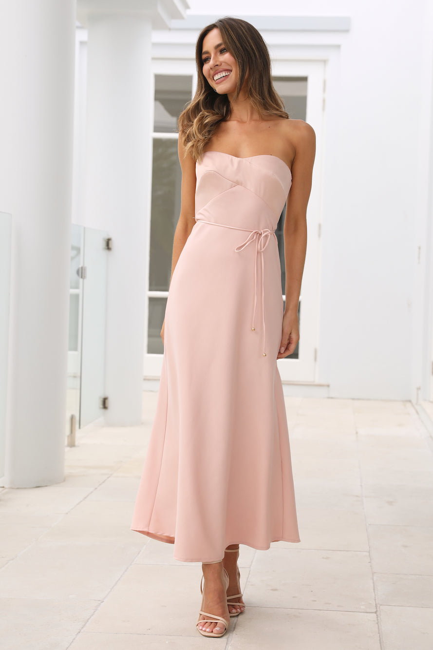 Dreamy Time Midi Dress Blush