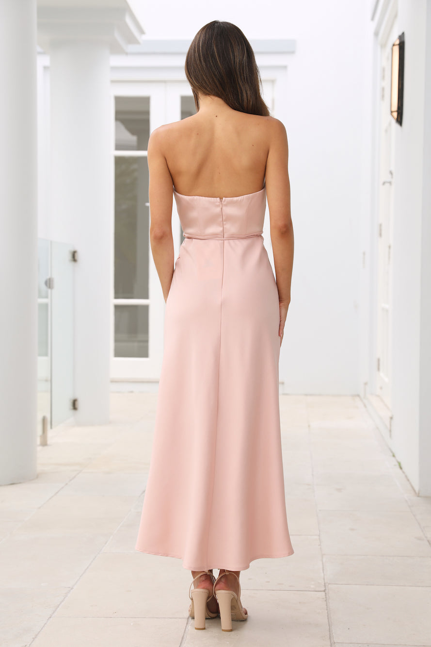 Dreamy Time Midi Dress Blush