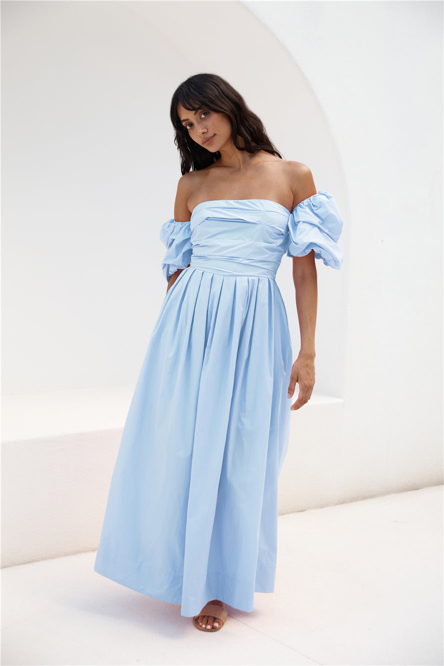 Birthday Picnic Maxi Dress Blue