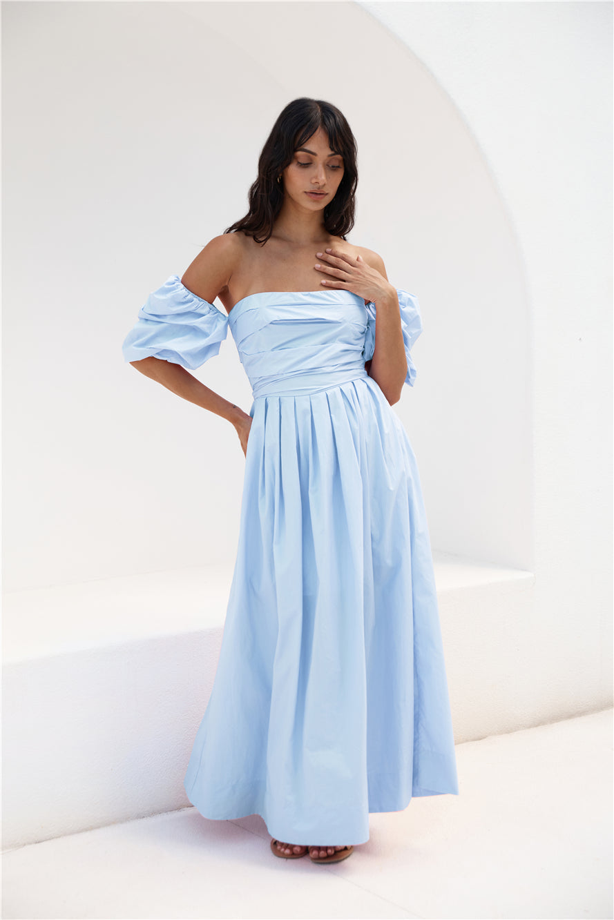 Birthday Picnic Maxi Dress Blue