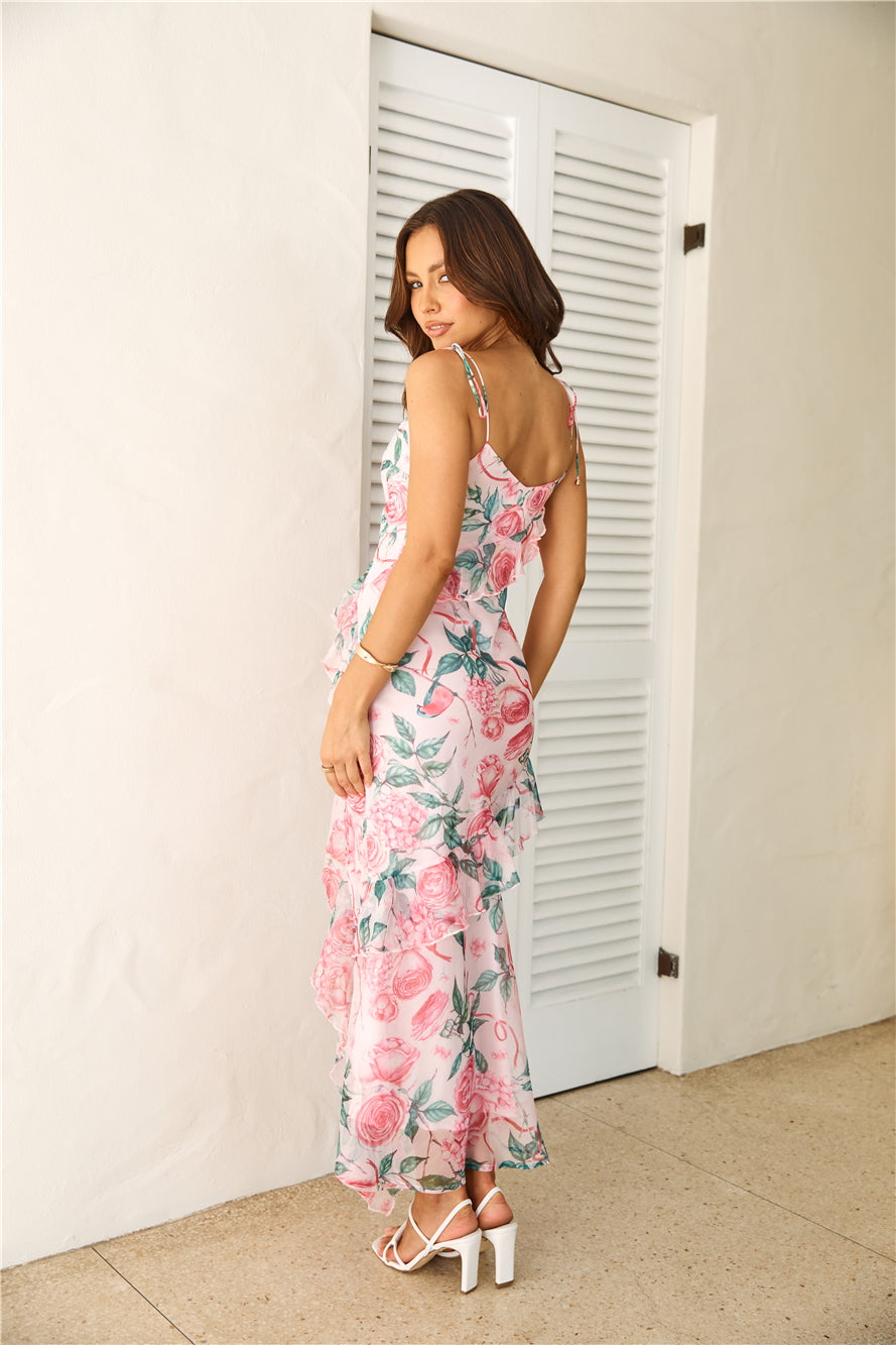 Sun Rises With Her Maxi Dress Pink