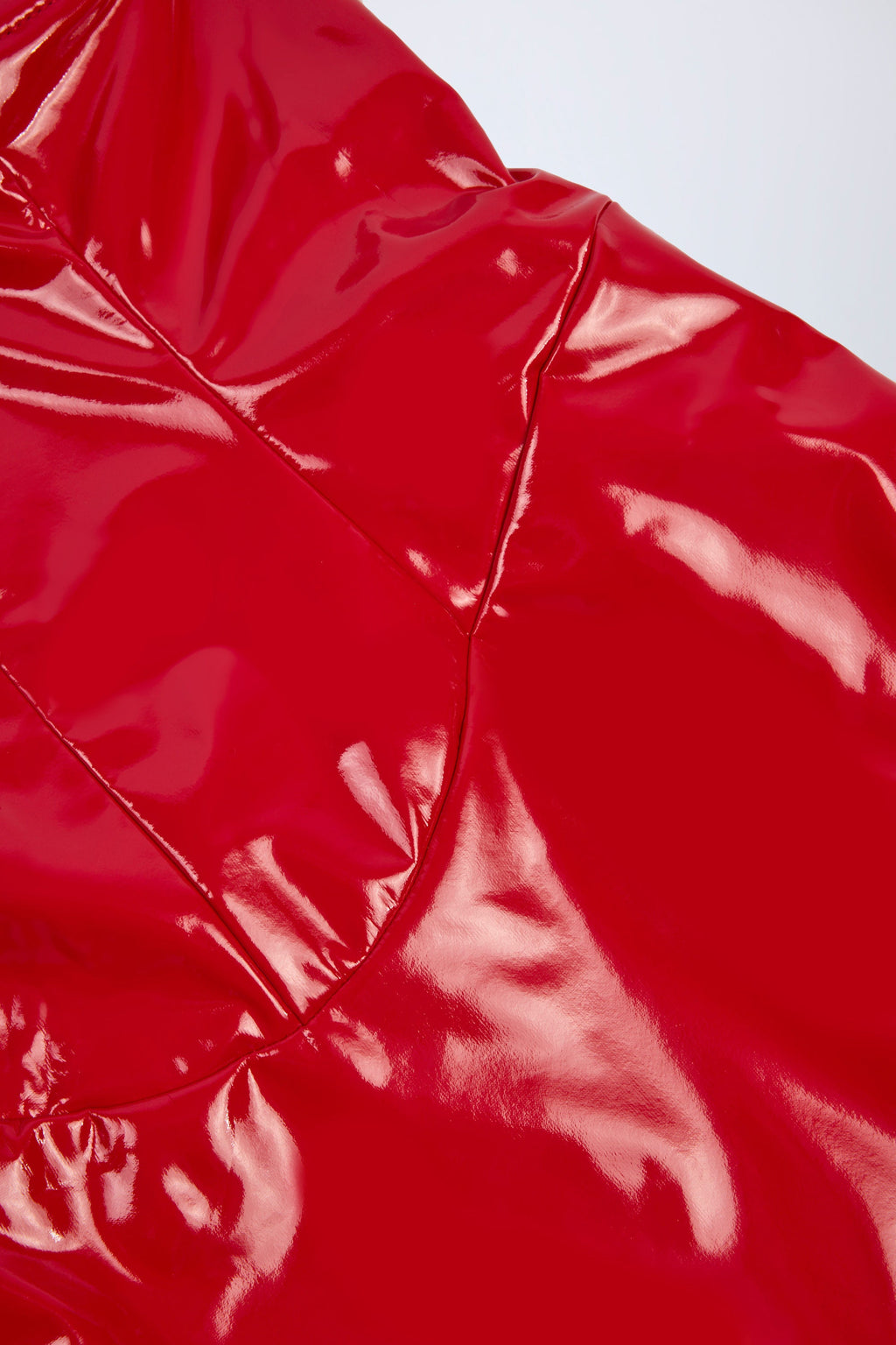 Vinyl Corset Mini Dress in Fire Red