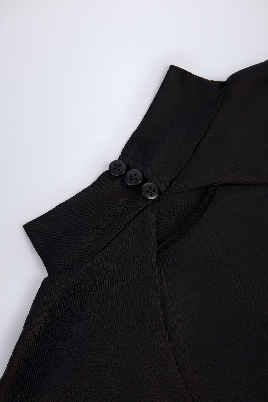 Slinky Jersey Backless Mini Dress in Black