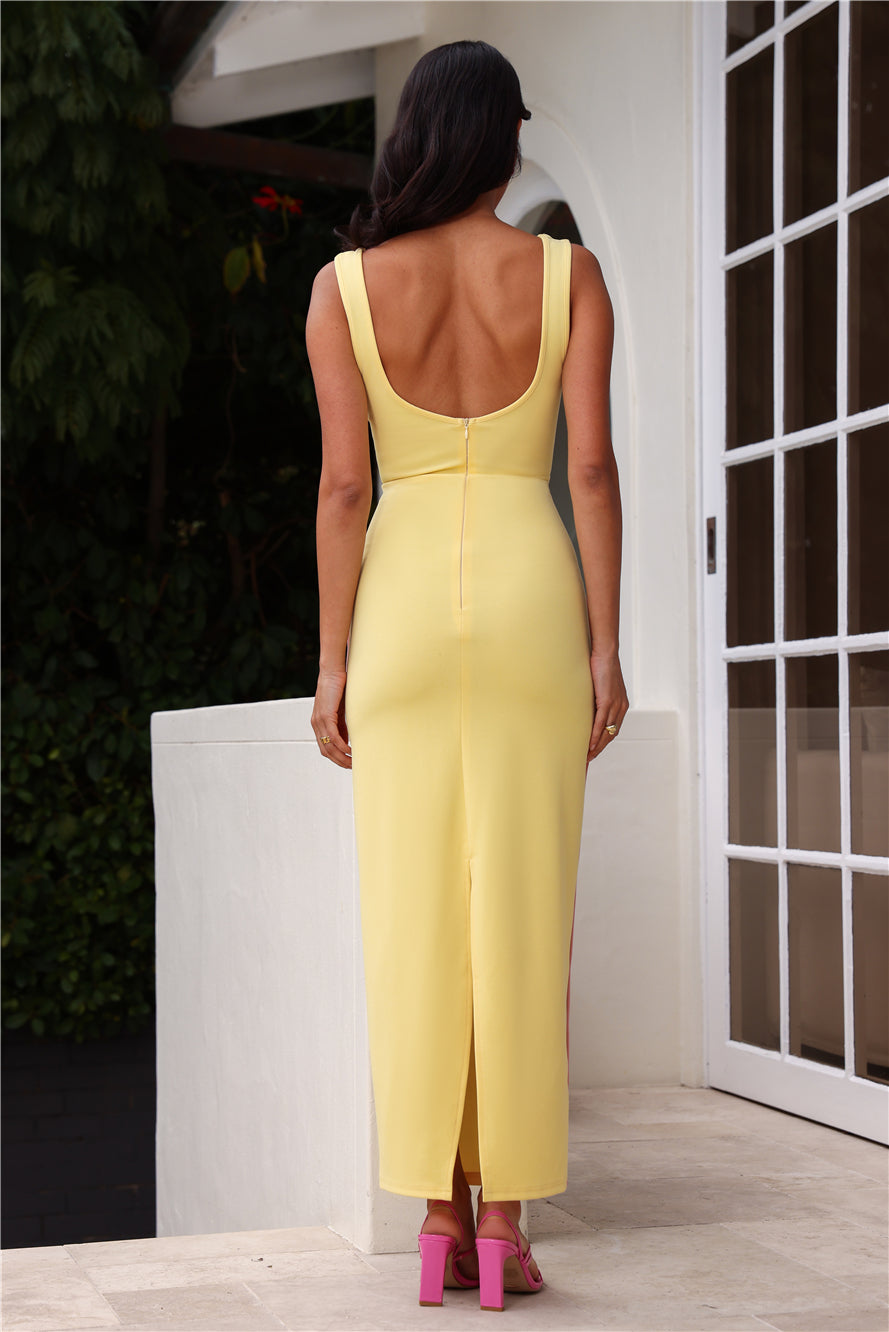 All For Fashion Maxi Dress Yellow