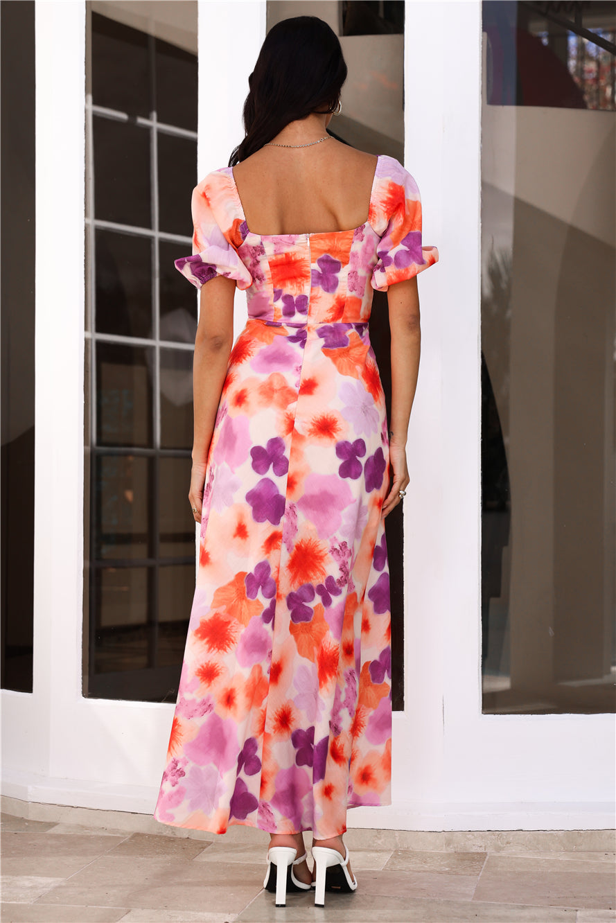 Loving Uniqueness Short Sleeve Maxi Dress Purple