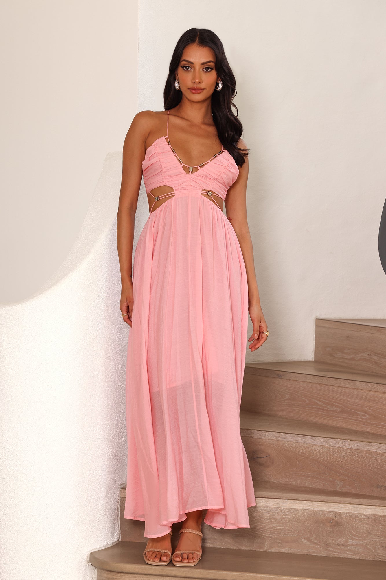 Frolicking Lover Maxi Dress Pink