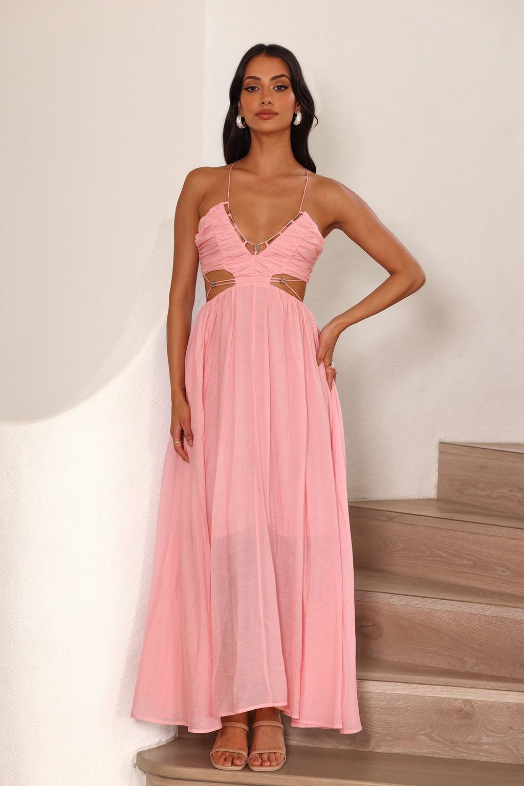 Frolicking Lover Maxi Dress Pink
