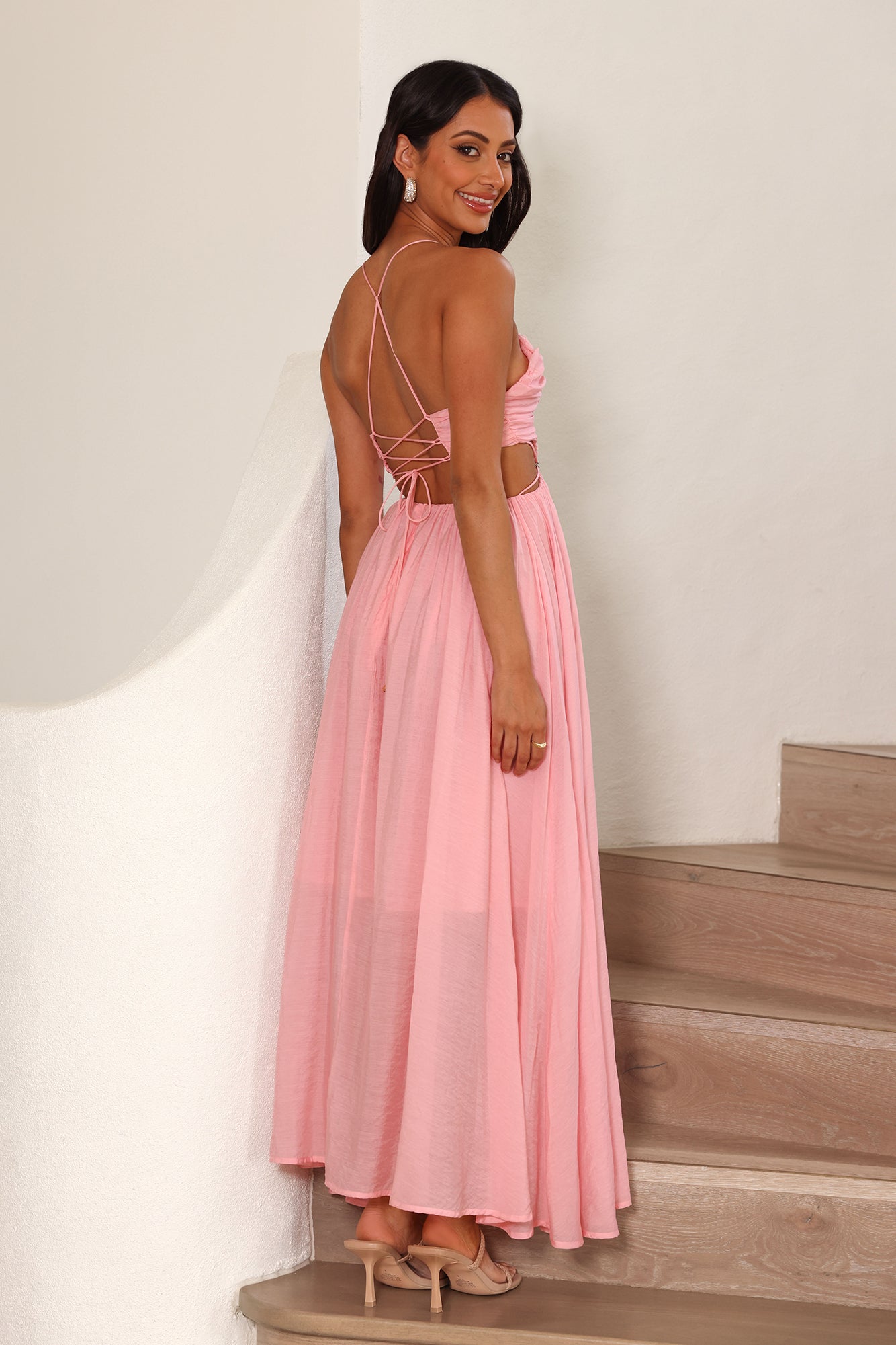 Frolicking Lover Maxi Dress Pink