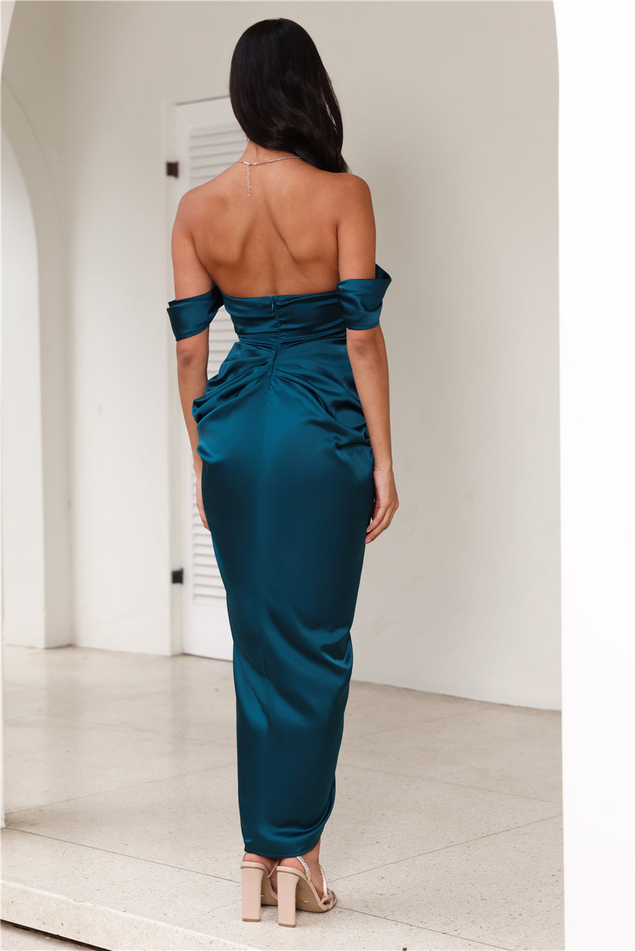 DEAR EMILIA Be Seen Midi Dress Teal