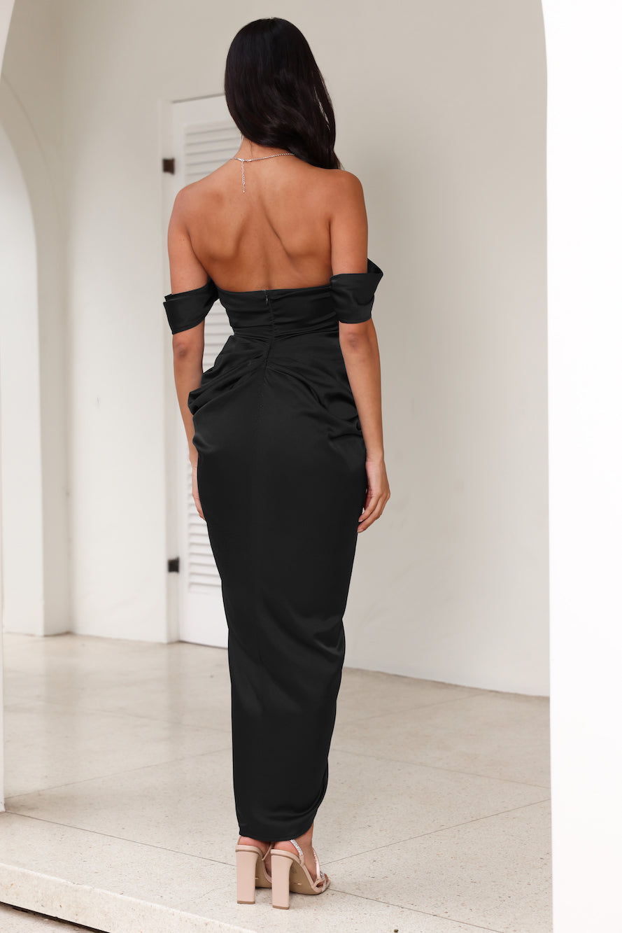 DEAR EMILIA Be Seen Midi Dress Black