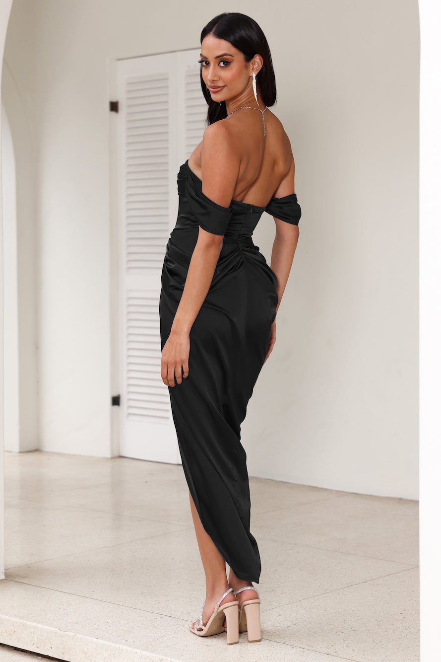 DEAR EMILIA Be Seen Midi Dress Black