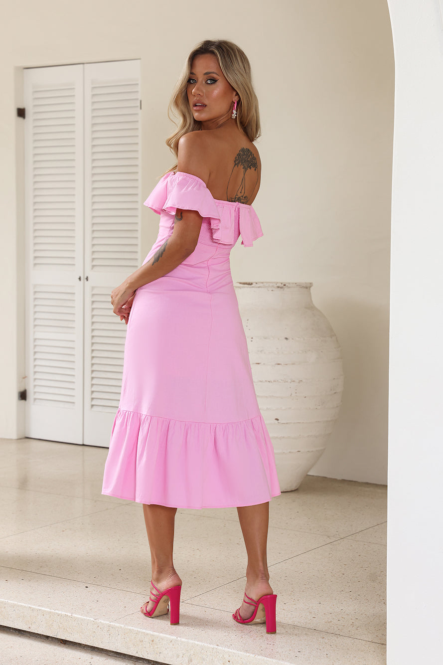 Bliss Abundance Midi Dress Pink