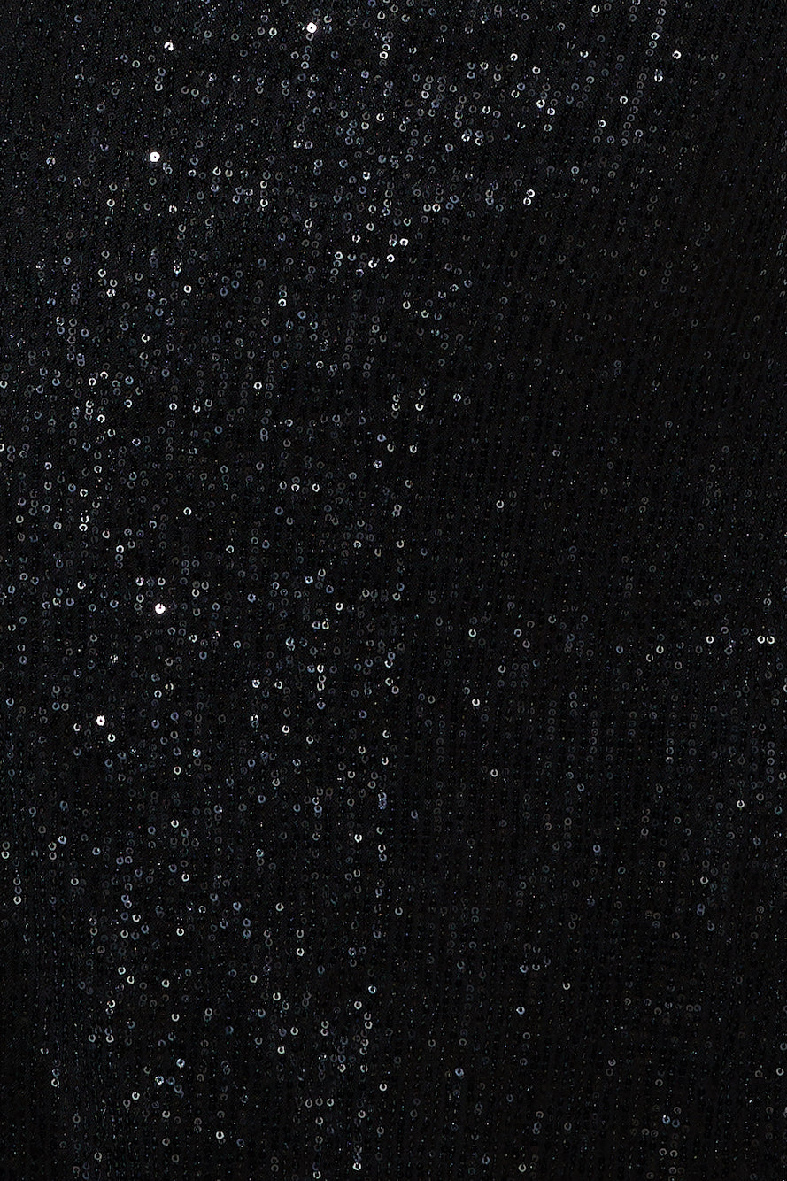 Fluttering Sights Sequin Maxi Dress Black