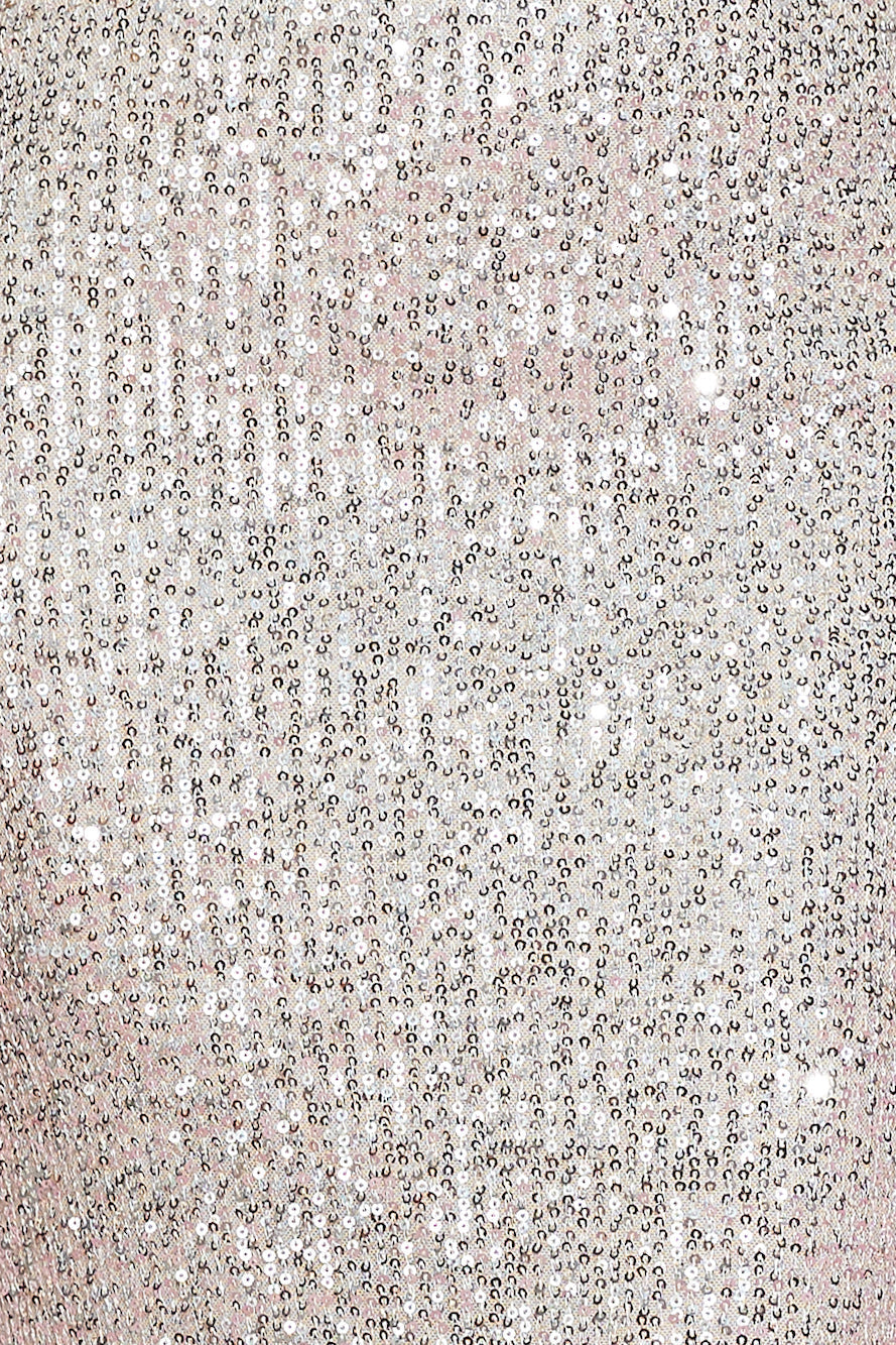 Fluttering Sights Sequin Maxi Dress Silver