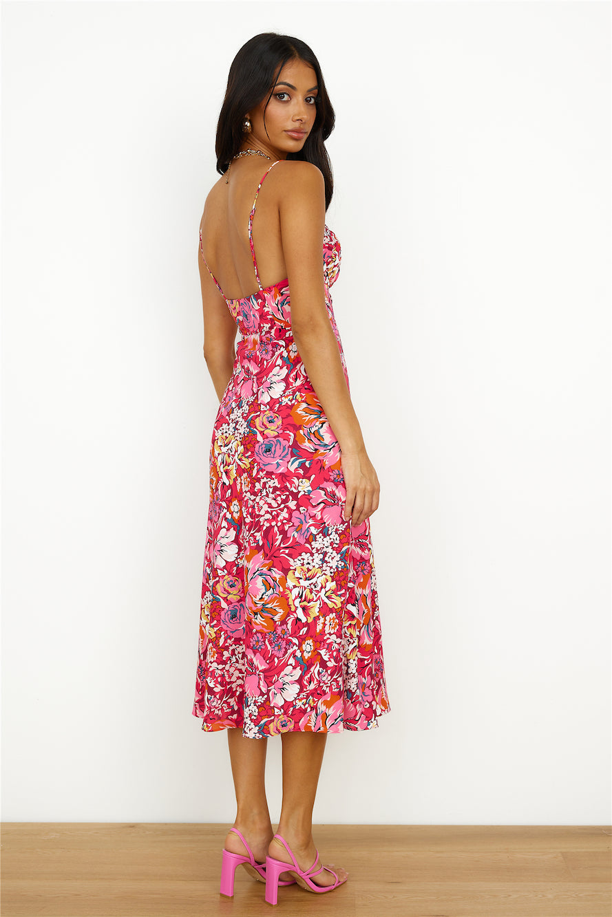 Brunch Run Midi Dress Red