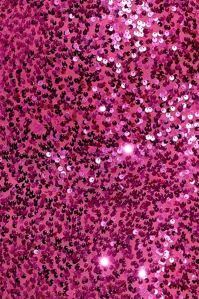 Fluttering Sights Maxi Dress Hot Pink Sequin