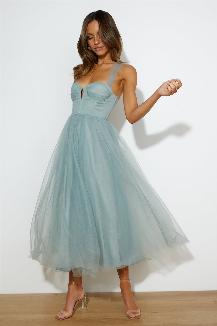 Fairytale World Midi Dress Sage