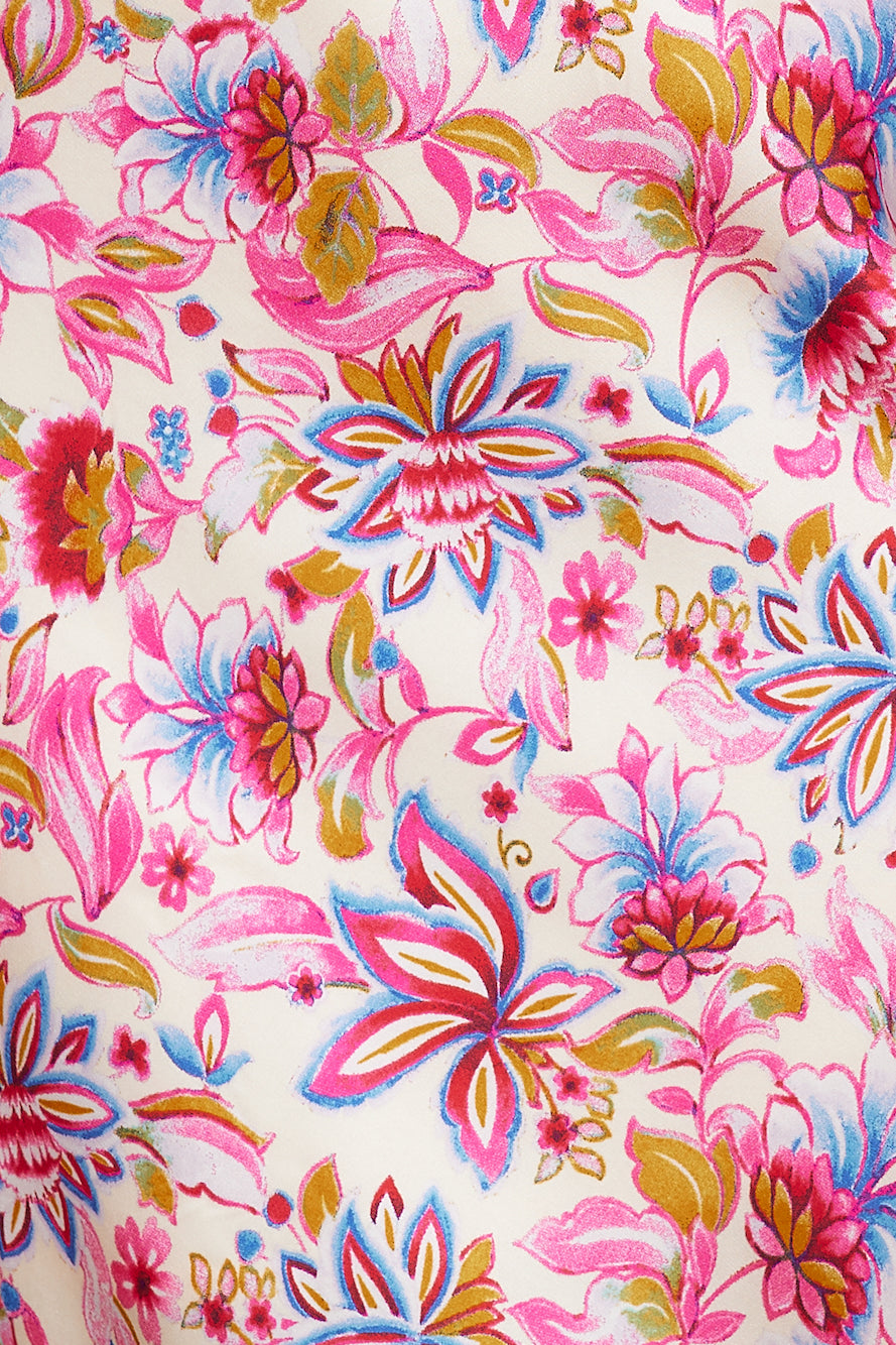 Atlantis Lost Midi Dress Pink Multi Floral