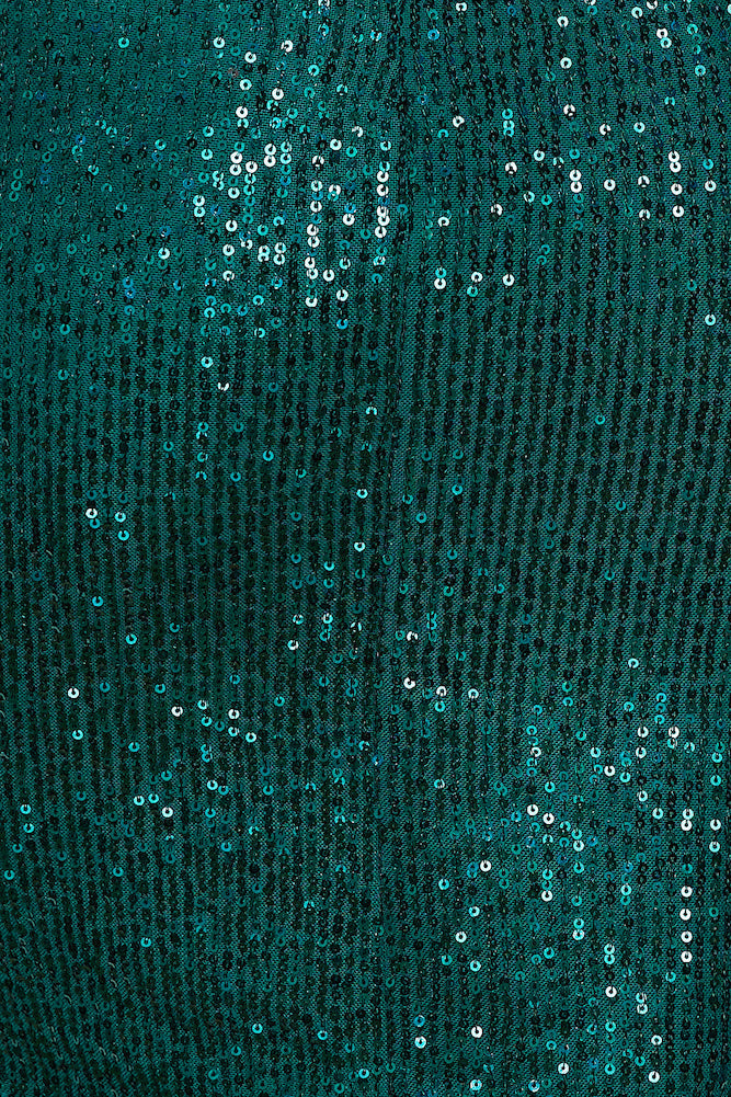 Dazzle Girl Sequin Midi Dress Green