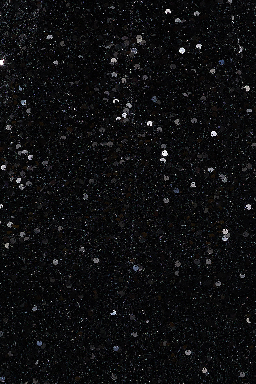 Party Mood Sequin Maxi Dress Black