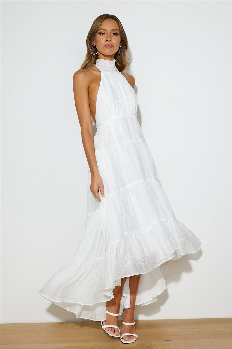 Entrance Is Yours Maxi Dress White