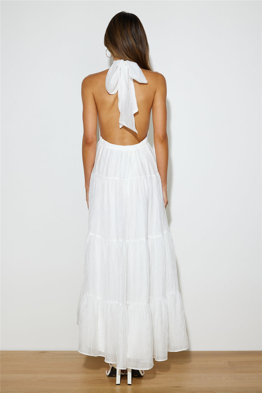Entrance Is Yours Maxi Dress White