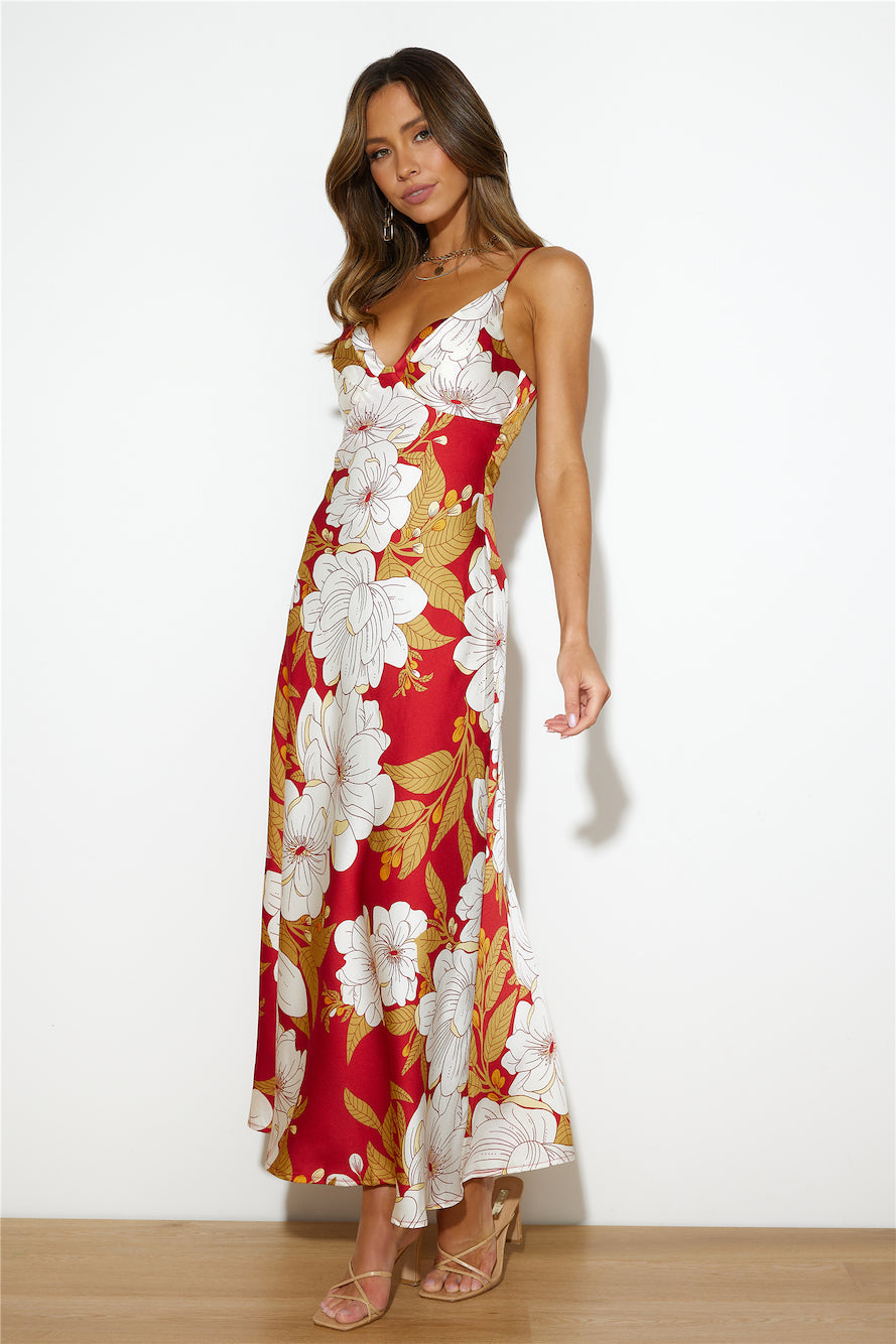 Vacation Dreaming Maxi Dress Red