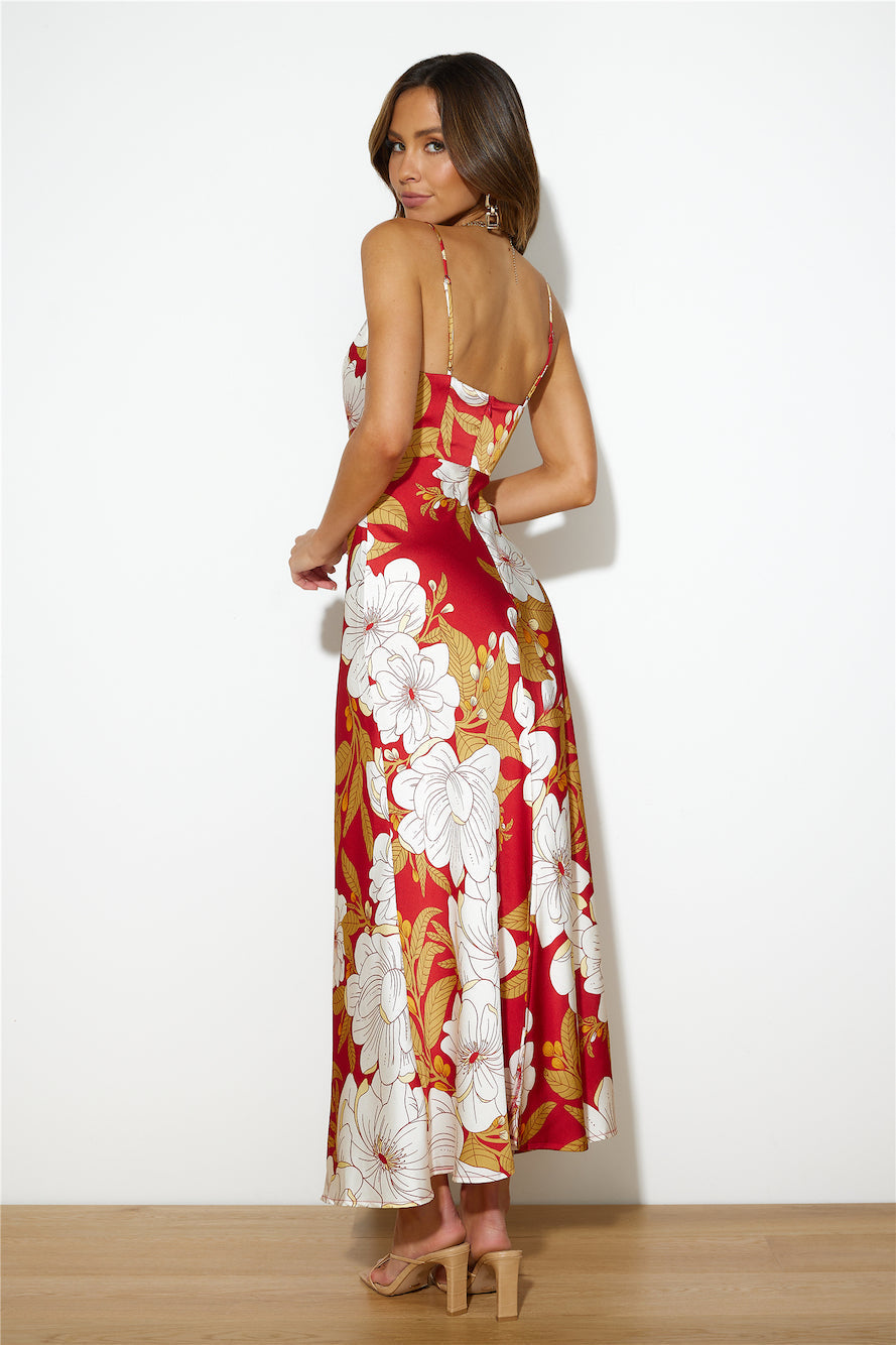 Vacation Dreaming Maxi Dress Red