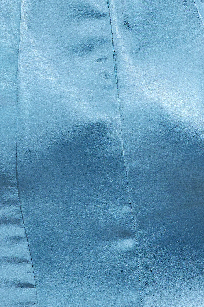 Own The Dance Satin Midi Dress Midnight Blue