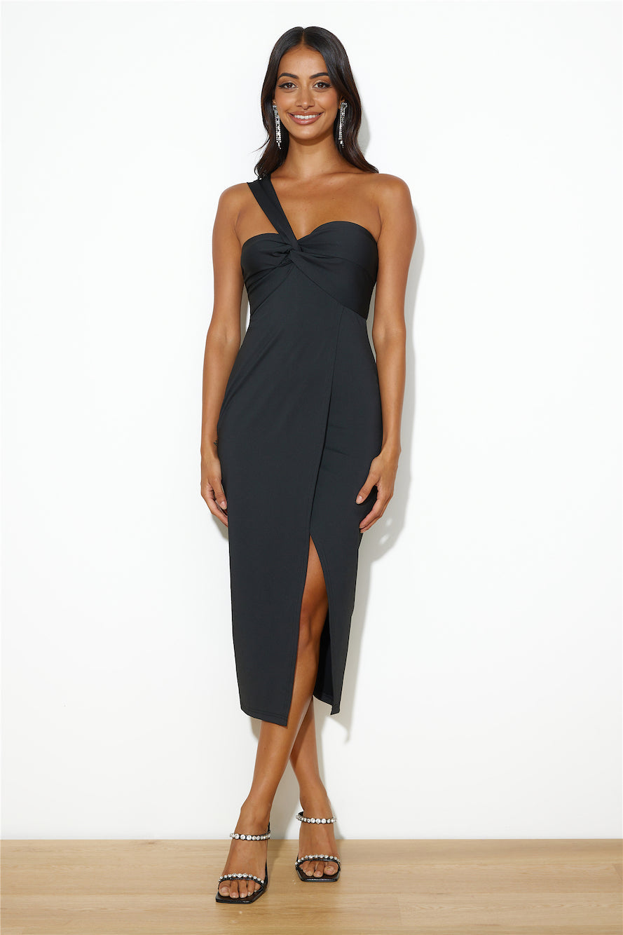 Fit In Everywhere Midi Dress Black