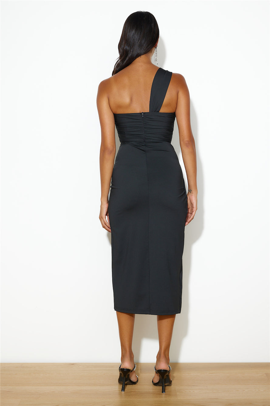 Fit In Everywhere Midi Dress Black