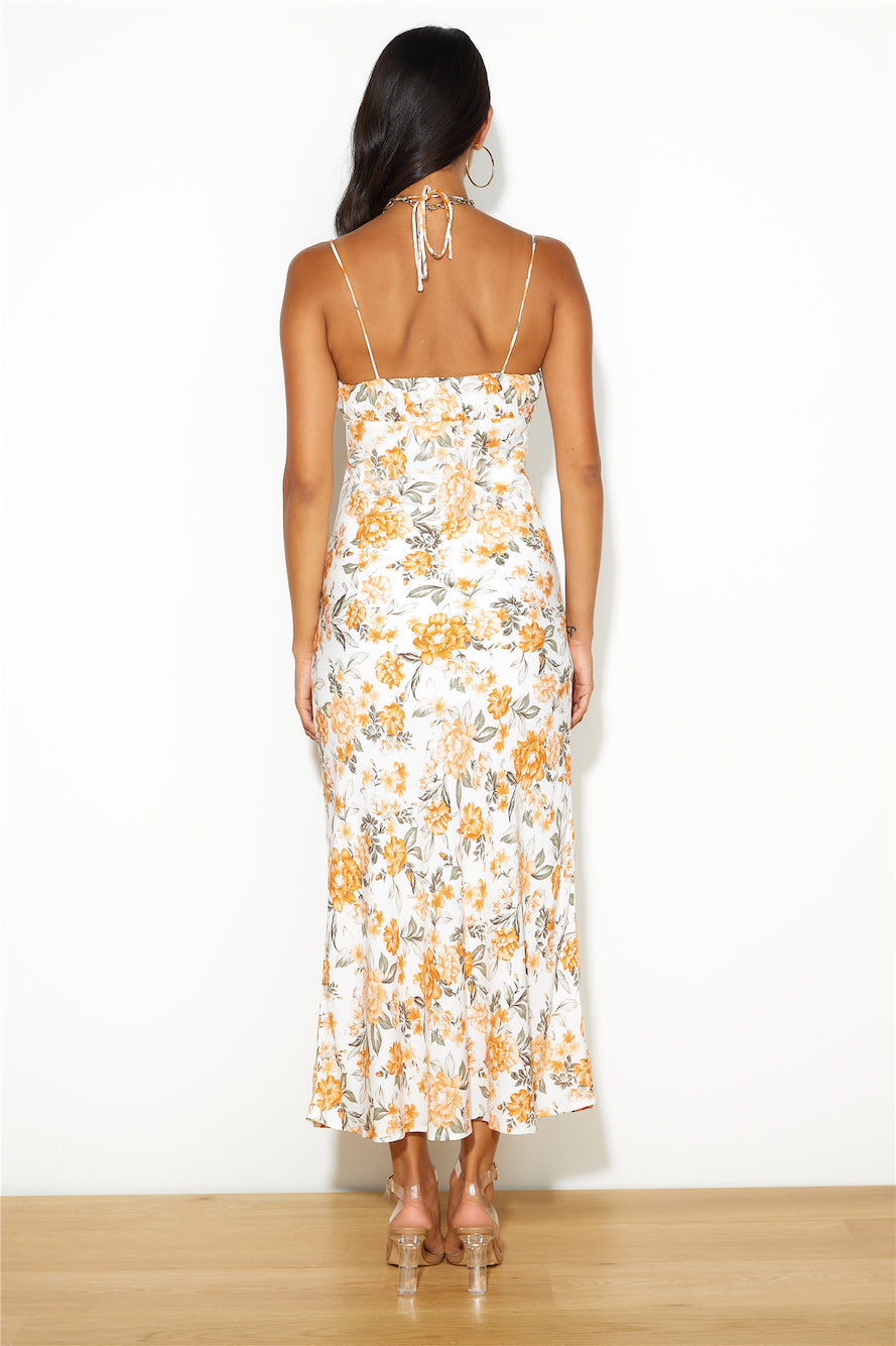 Blossom Love Maxi Dress Orange