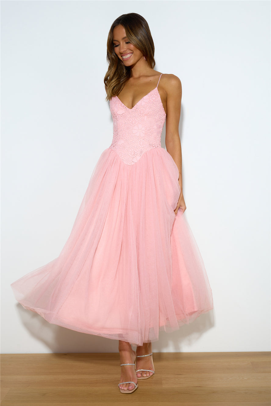Amazing Love Midi Dress Pink