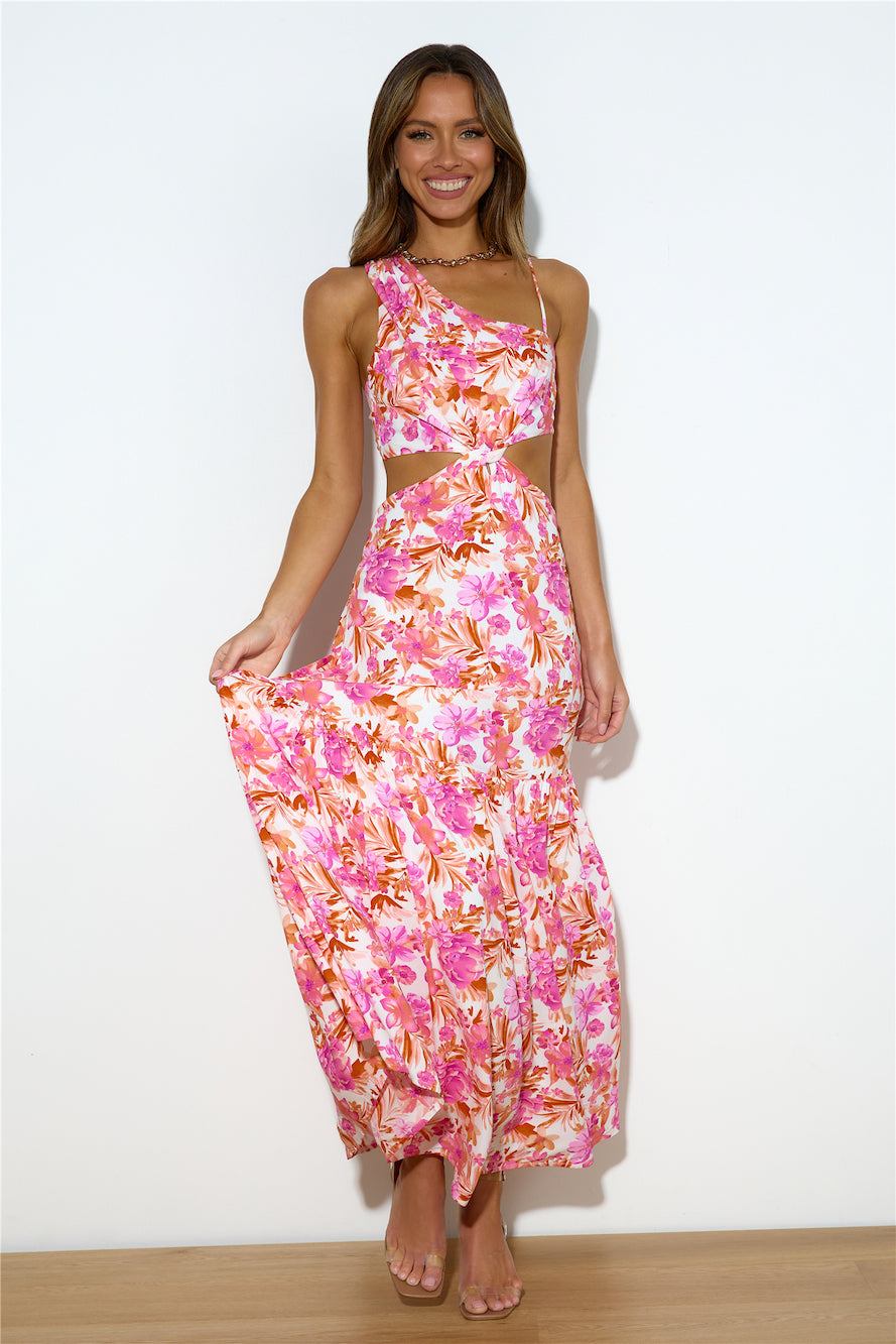 Lover Of Print Maxi Dress Pink