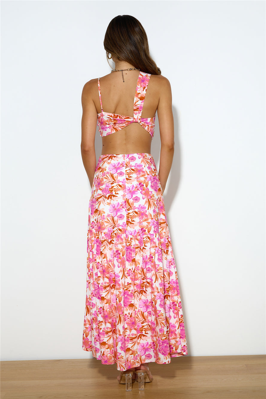 Lover Of Print Maxi Dress Pink