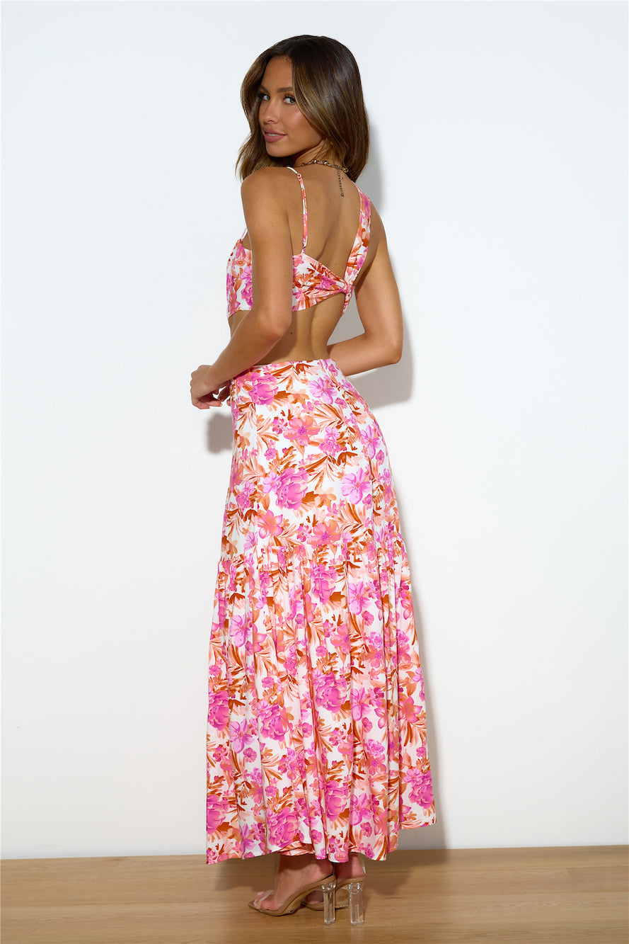 Lover Of Print Maxi Dress Pink