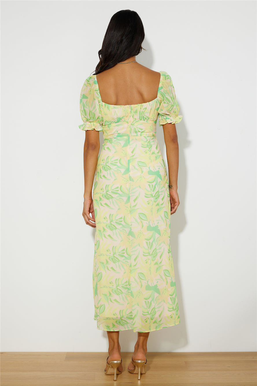 Everyday Girl Midi Dress Green