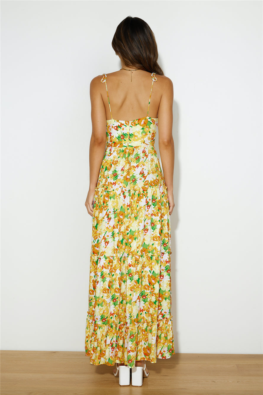 Sunset Pictures Maxi Dress Yellow