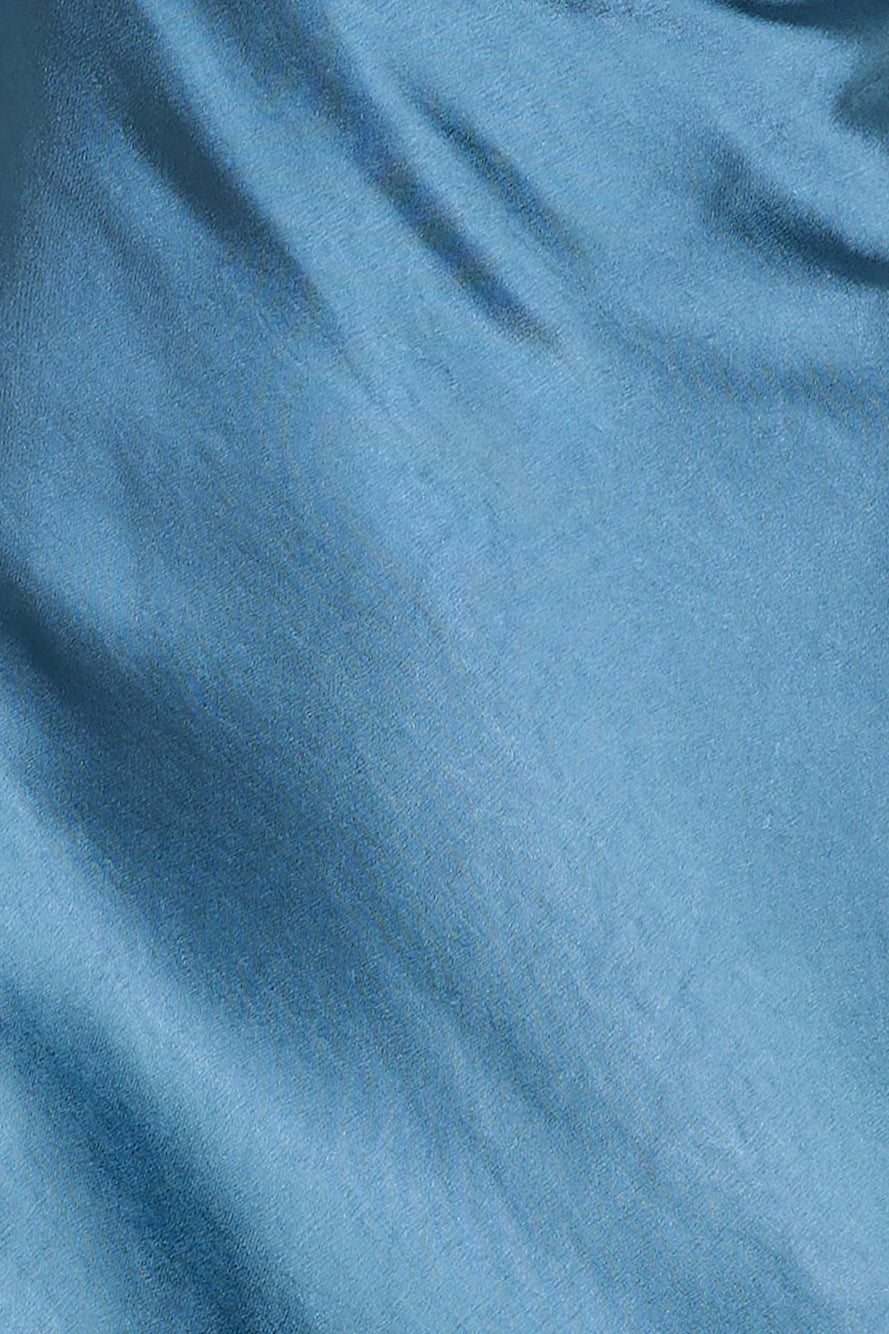 Classy Time Satin Maxi Dress Blue