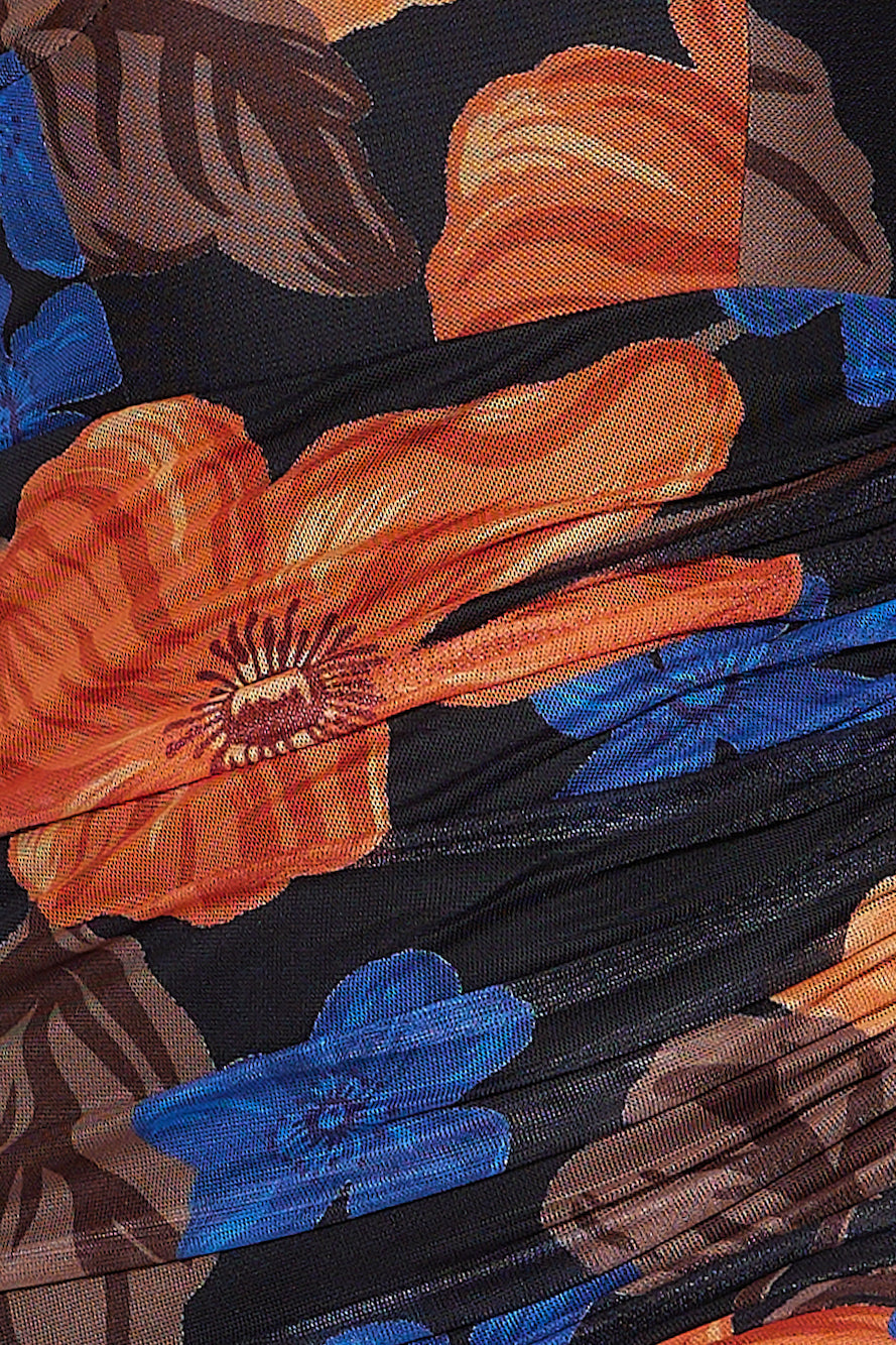 Content Lover Mesh Maxi Dress Black