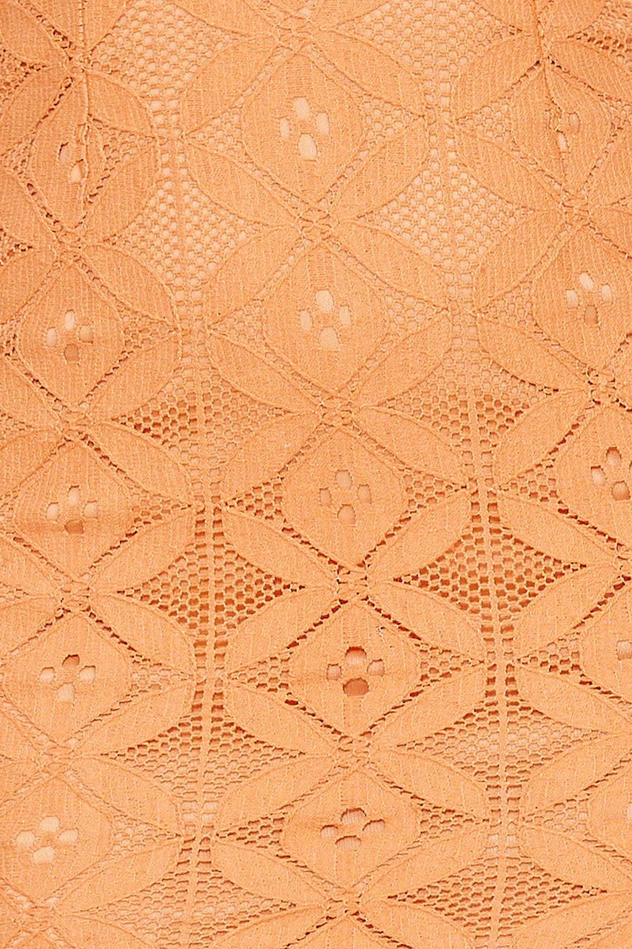 Dance Till Sunrise Lace Midi Dress Orange