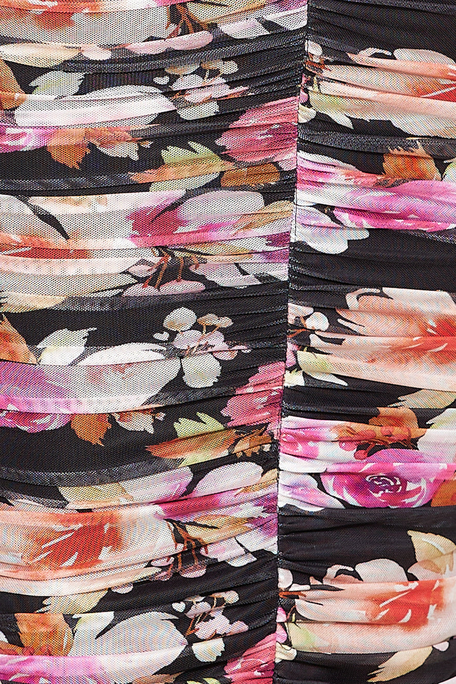 Mesh Love Midi Dress Black