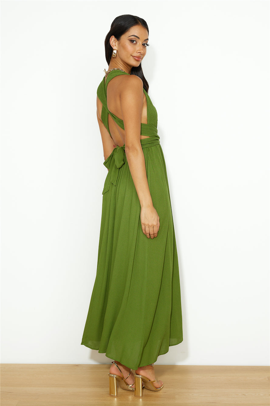 Free Me Maxi Dress Green