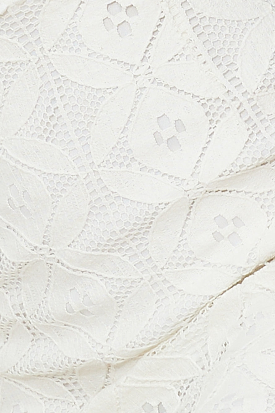 Dance Till Sunrise Lace Midi Dress White