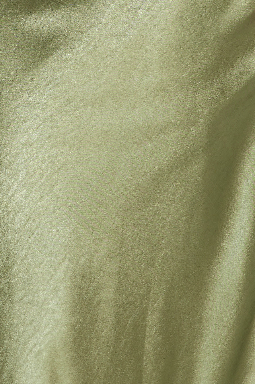 Mood For Luxe Satin Maxi Dress Green