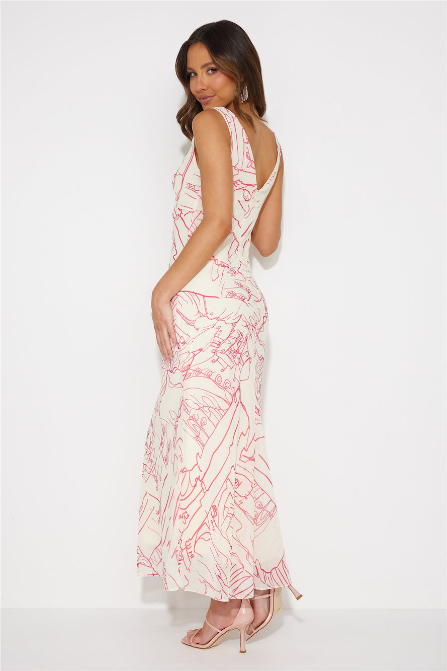 Dancing Pictures Maxi Dress White