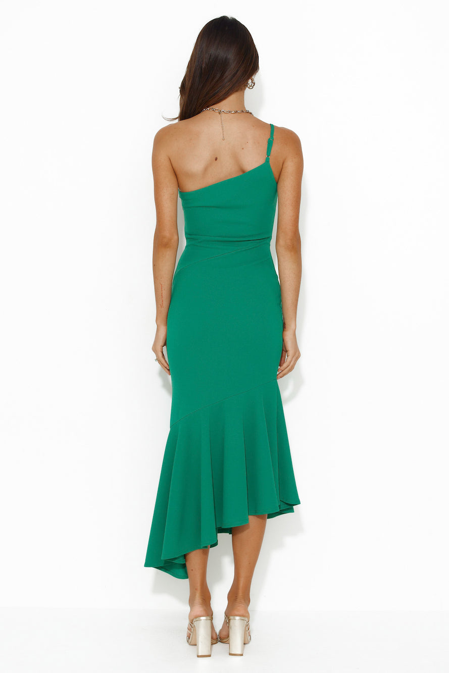 Find Me Partying Midi Dress Green