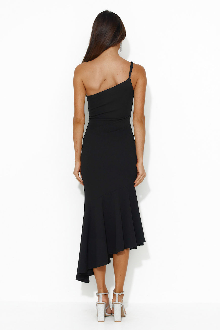 Find Me Partying Midi Dress Black